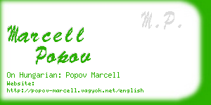 marcell popov business card